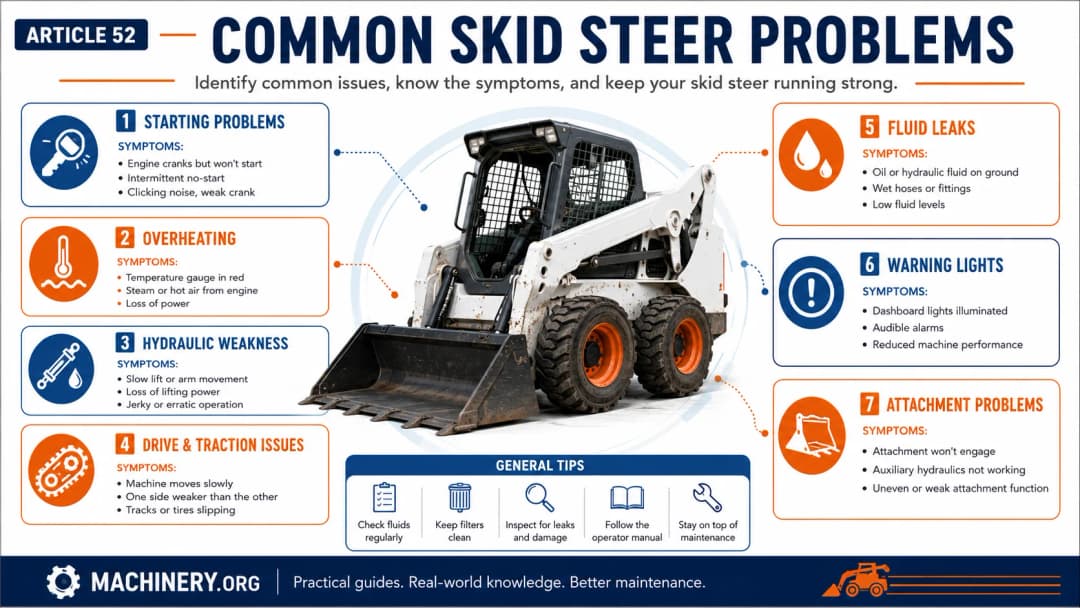 Common Skid Steer Problems and Troubleshooting Guide