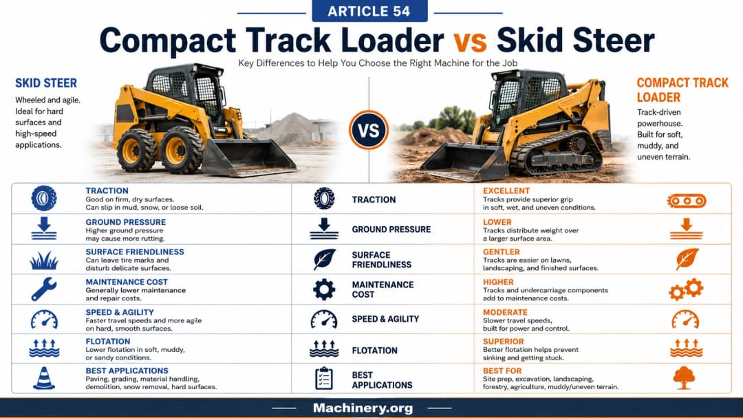 Compact Track Loader vs Skid Steer: Wheels or Tracks?