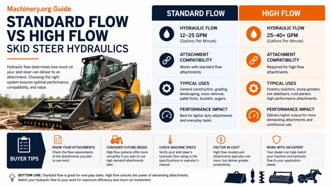 Standard Flow vs High Flow Skid Steer Hydraulics