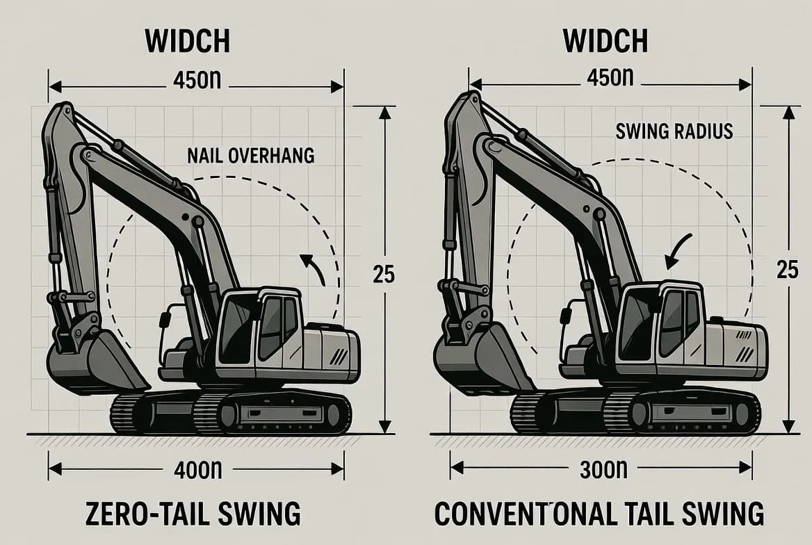 Zero-Tail Swing versus Conventional Tail Swing