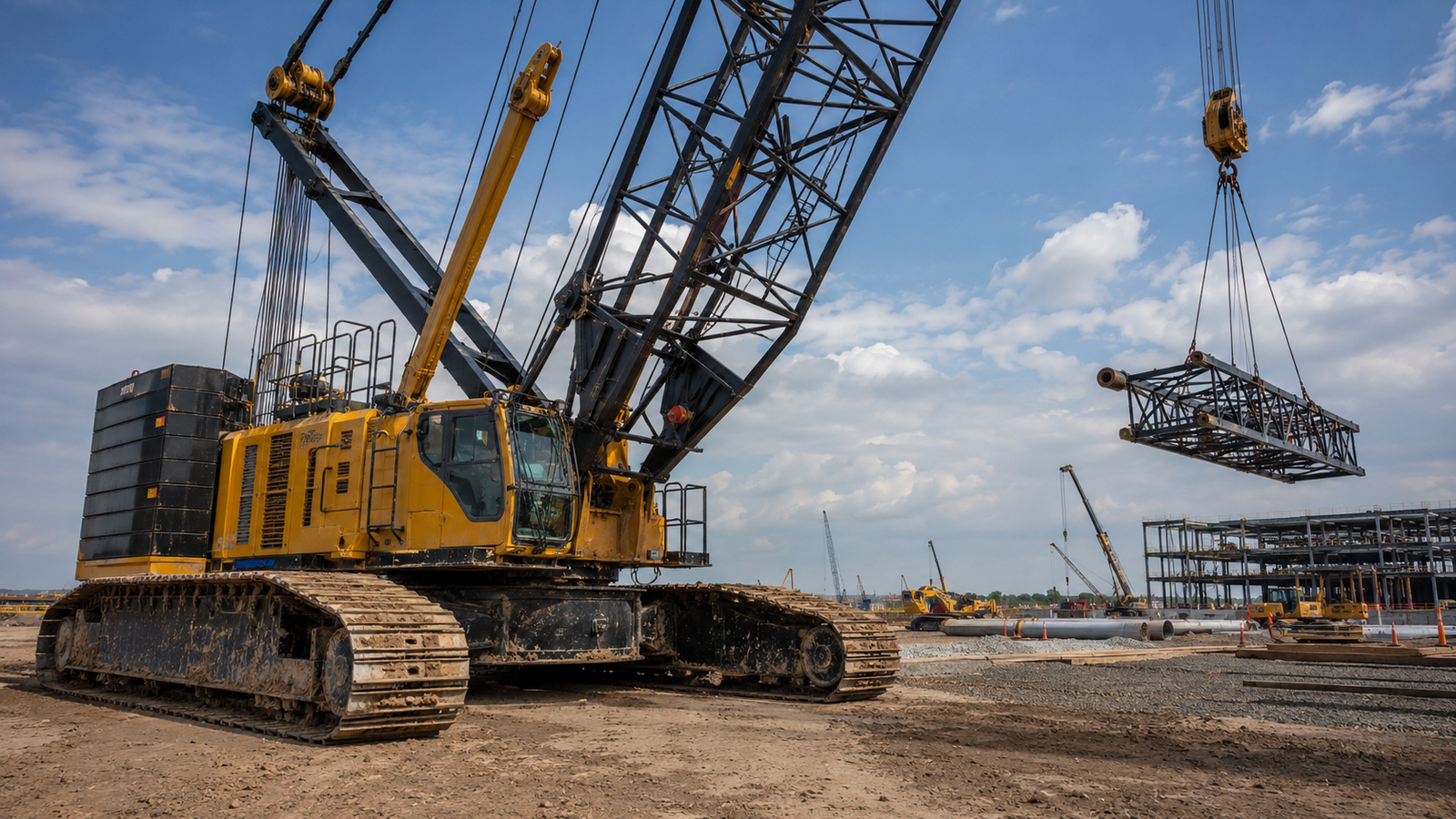 Picture 3 Illustration for Crawler Crane Guide: Ground Pressure, Stability, Boom Setup, and Jobsite Applications