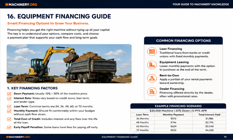 Equipment financing factors and an example payment comparison for planning cash flow. Equipment financing factors and an example payment comparison for planning cash flow.